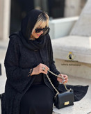 مانتو زنانه گیپور مشکی کد5