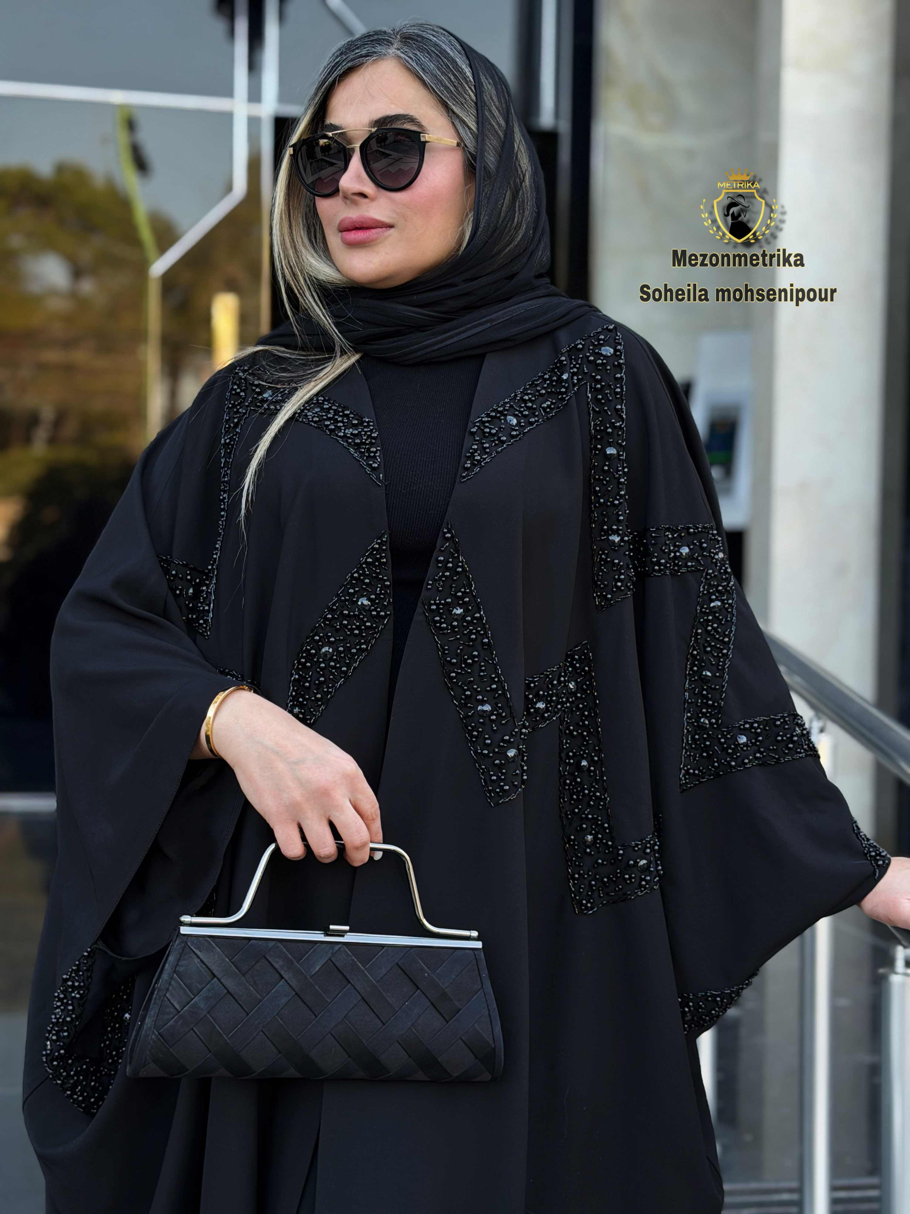 مانتوعبایی زنانه جواهردوزی