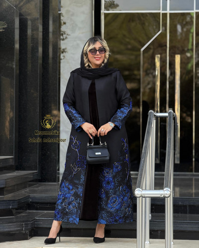 مانتو بلند زنانه ژاکارد ترک جواهردوزی کد۱۹