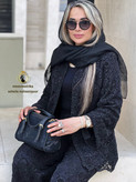 مانتوکتی زنانه گیپورپولک مشکی کد۲۸
