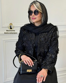 مانتوکتی زنانه تور گل برجسته آستردار کد51