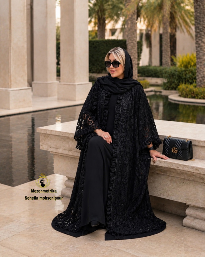 مانتوزنانه عبایی گیپورکد39